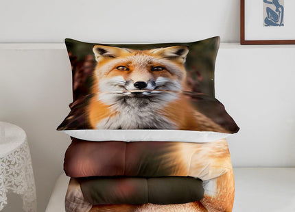 Feelyou Fox Woodland Digital Comforter Set Twin Size Bedding