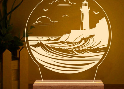 CTMade Personalized Lighthouse Light - Custom Inspirational Plaque with Uplifting Quotes, Home Decor Gift for Lighthouse Lover, Teacher, Christian, Christmas, Birthday, National Lighthouse Day
