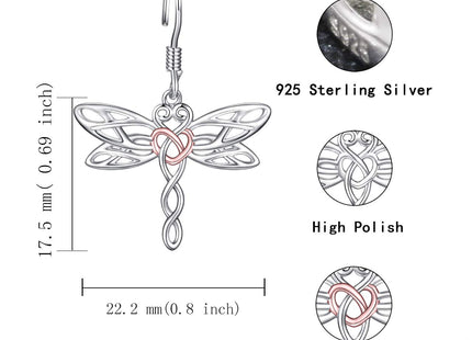 Sterling Silver Dragonfly Earrings for Women