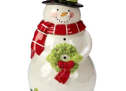 Certified International Holiday Magic Snowman 3-D Cookie Jar, 78 oz.