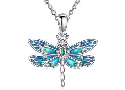 LWQQWL Dragonfly Necklace for Women 925 Sterling Silver Dragonfly Pendant Necklace Insect Jewelry Gifts