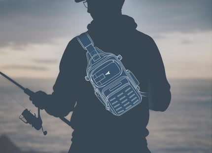 KastKing BlowBak Tactical Sling Tackle Bag-Lightweight Fishing Backpack Storge Fishing Gear and Equipment,Gift for Men