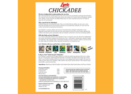 Lyric Chickadee Wild Bird Seeds Premium Mix Wild Bird Seed 20 lb Bag
