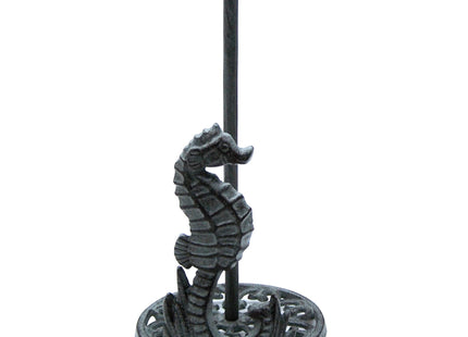 Sea Horse Paper Towel Holder, Nautical Kitchen Accessories, Freestanding Countertop Organization, 13 Inches