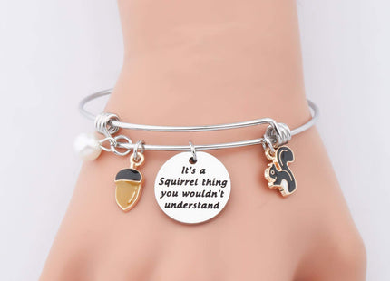 BAUNA Squirrel Jewelry for Squirrel Lovers Squirrel Bracelet It’s A Squirrel Thing You Wouldn’t Understand Animal Lovers Gifts (Squirrel Lovers Bracelet)