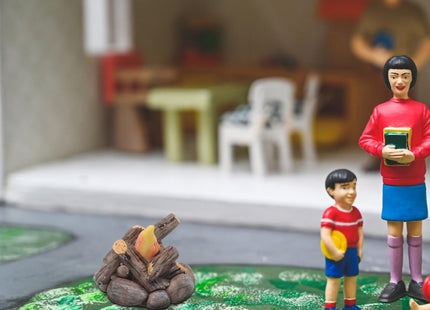 Angoily Miniature Campfire, Resin Dollhouse Fire Decor for Dioramas