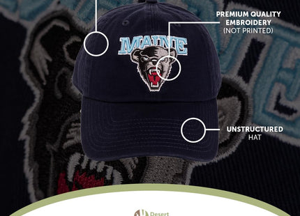 Desert Cactus University of Maine Baseball Hat Embroidered Cap (A) Blue