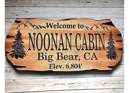 Personalized Cabin Sign Outdoor Wooden Sign Lake House Welcome Sign Rustic Decor