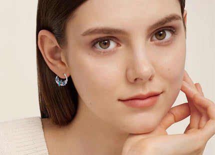 JUSTKIDSTOY Hummingbird Earrings for Women Girls 925 Sterling Silver Bird Flower Hoop Earrings Jewelry Hummingbird Graduation Gifts for Daughter Her