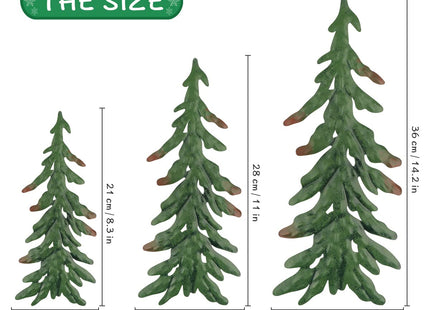 Kikone 4 PCS Metal Pine Wall Decoration Metal Pine Tree Outdoor Wall Decorations for Bedroom Living Room Bathroom Office
