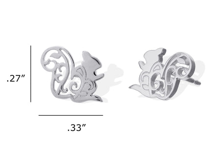 Boma Jewelry Sterling Silver Squirrel Chipmunk Stud Earrings