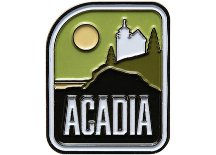 Vagabond Heart Acadia Pin - Acadia Souvenir - Hard Enamel Lapel Badge Maine Souvenir - Metal Travel Acadia National Park Pin for Backpack Jacket Hat - Collectible for Travelers Men Women - 1.25" Inch Rubber Clutch Back