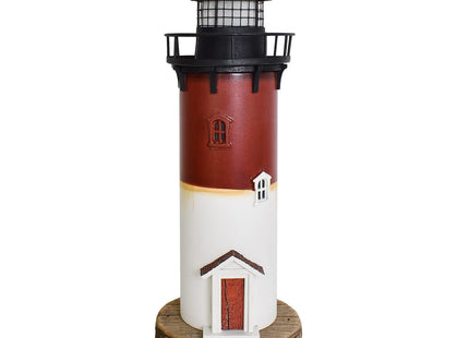 Lighthouse Decor Nautical Decoration Wooden Light House Figurine Lighted