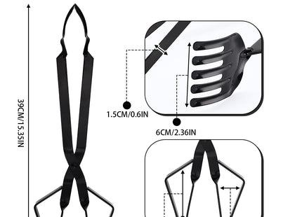 Lanties 2 Pcs Crab Tongs for Live Crabs 15.24" Heavy Duty Crab Grab Claws