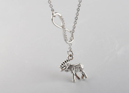 MAOFAED Moose Necklace - Moose Spirit Balanced Strong Kind - Inspirational Gift