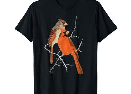 Red Cardinal Bird Male Female Vintage Red Cardinal Bird T-Shirt