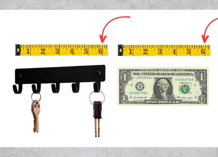 The Metal Peddler Lighthouse Key Rack - Small 6 inch Wide - Made in USA. Wall Mounted