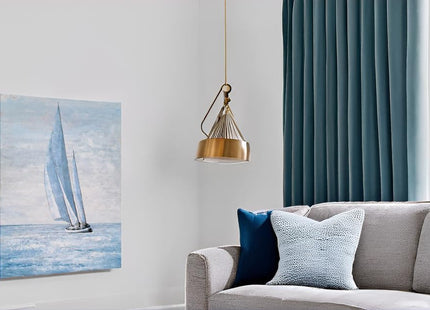 Yihui Arts Coastal Sailing Boat Canvas Wall Art - Blue and White Nautical Picture for Living Room, Bedroom, or Bathroom Decor with Vertical Seaside Artwork