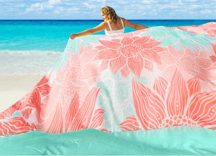 HIHOHO Waterproof Sandproof Beach Blanket Mat for 1-8 Adults, Quick Drying
