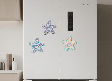 Bamsod 3D Starfish Fridge Magnet & Bottle Opener 2-in-1 Resin Ocean Themed Decor with Strong Magnet, Beach House Kitchen Bar Accessories, Unique Gift Idea (D)