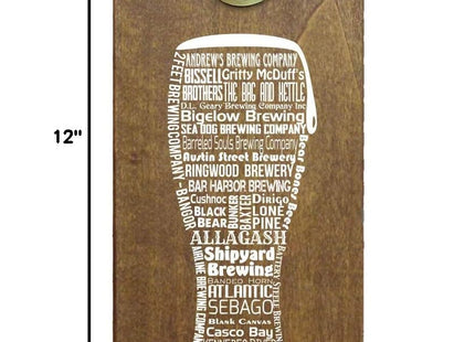 Torched State Craft Beer Typography Magnetic Beer Bottle Opener with Cap Catcher (Maine) | Wall Mounted Bottle Opener Refrigerator Magnet | Makes a Great Gift for Men, Beer Lovers, and Collectors