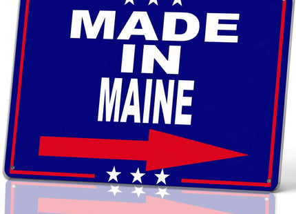 MADE IN MAINE Vintage Metal Signs 8 X 12 Inch