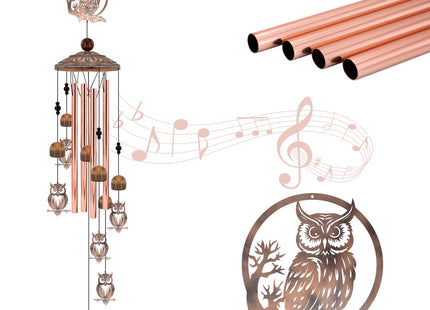 35 Inch Owl Wind Chimes for Outside,Unique Gift for Owl Lovers