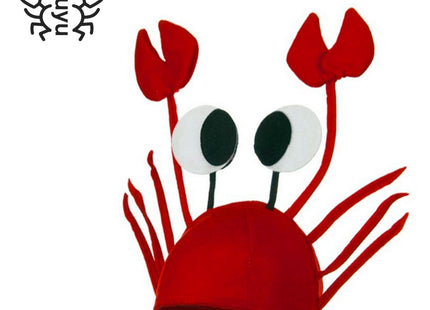 Men's Women's Novelty Hat 3D Lobster Crawfish Crab Seafood Hat with Claws (Crab)