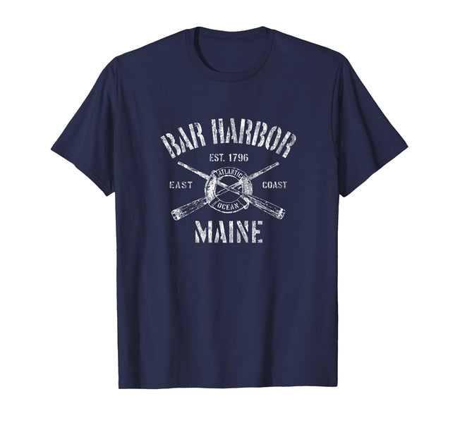 Bar Harbor Maine ME T-Shirt Vintage Nautical Boating Tee T-Shirt