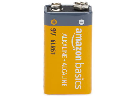 Amazon Basics 8-Pack 9V Long-Lasting Alkaline Batteries for Smoke Detector, Electronics & Audio, Reliable, 5-Year Shelf Life