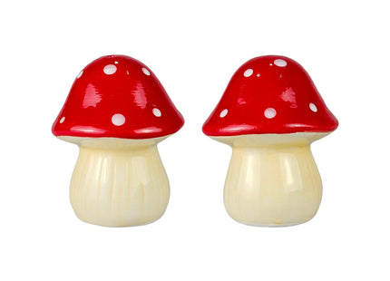 Mushroom Salt & Pepper Shaker Set - Adorable Red and White Mushroom Shakers for Home Decor, Tabletop Feature and Ideal Spring Gift for All by Hanna’s Handiworks