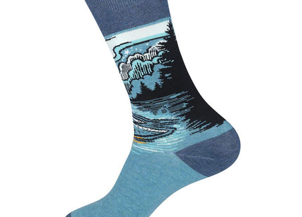 FUNATIC Campfire Great Outdoors Nature Design Dress Socks for Men Women