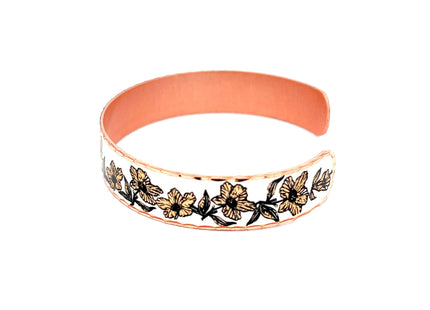 Copper Hummingbird Cuff Bracelet - Adjustable, Memorial Gifts