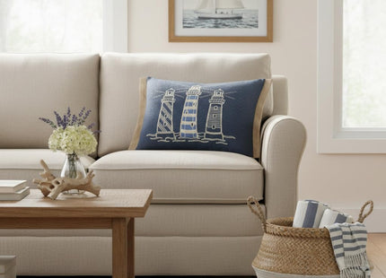 Comfy Hour 18 x 13 Inch Nautical Pillow, Lighthouse Throw Pillow
