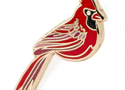 Red Cardinal Pin – Red Cardinal Gifts, Bird Lapel, Birdwatching Gifts, Holiday, Nature-Inspired Wildlife-Themed Holiday Pin, Bird Lover Decorative Jewelry