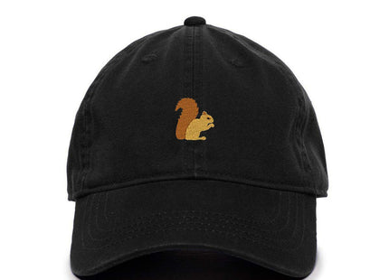 Squirrel Baseball Cap Embroidered Cotton Adjustable Dad Hat