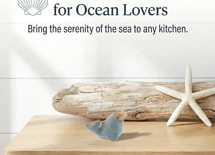 The Bridge Collection Whimsical Fish Toothpick Holder - Blue Coastal Charm