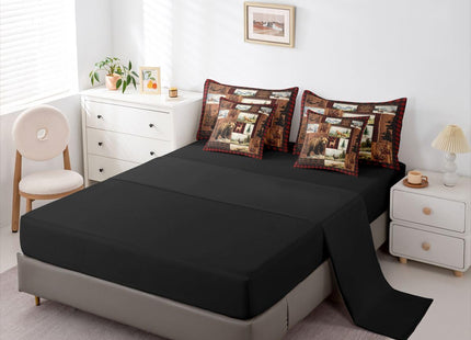 Feelyou Cabin Bear Comforter Set Queen Size Kids Boys Girls 7 Piece