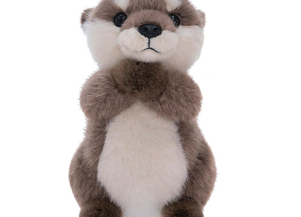 Karoeiwa Cute Prayer Otter Stuffed Animal 9.8 inch Wild Realistic Sea Otter Animal Plush Toys Soft Plushies Huggable Dolls Birthday Gifts for Kids Adults