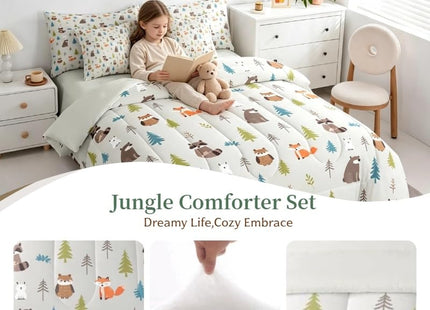 Erosebridal Woodland Animals 7 Piece Comforter Set Full for Nursery Child