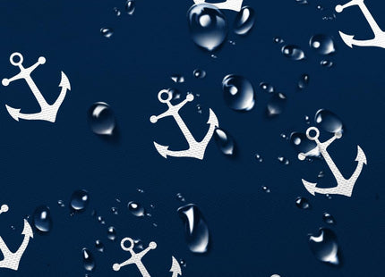 DYNH Nautical Anchor Shower Curtain for Bathroom, Navy Blue Beach Coastal Beachy Fabric Shower Curtains Set Decorative, White Ocean Men Boys Kids Restroom Decor Accessories Hooks Included 72x72 Inch