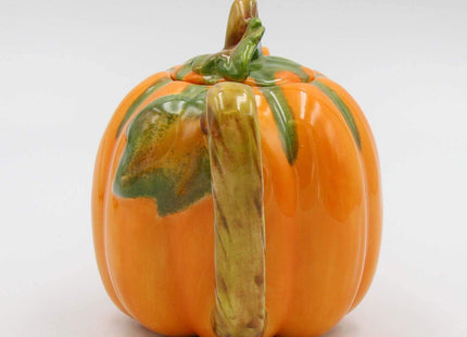 Fine Ceramic Pumpkin Teapot, 8" L