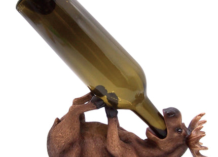 Wowser Rustic Moose Wine Bottle Holder - Wine Accessories & Kitchen Organizer