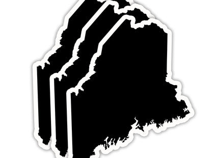 (3PCS) Maine State Map Stickers, US State Stickers - Waterproof Vinyl Decals for Tumblers, Water Bottles, Laptops, Books, Scrapbooks, Great for Maine Lovers 3 x 2.4 Inch