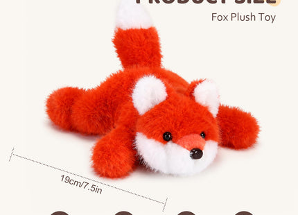 NuuzxNouk Cute Fox Stuffed Animal, Soft Fox Plush Toy, Gift for Kids 7.5"