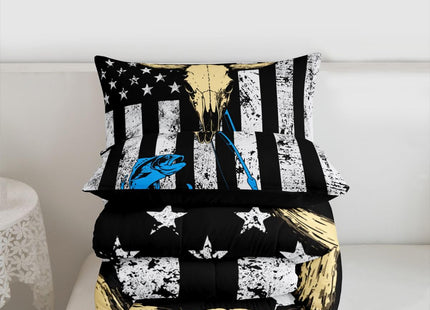 Erosebridal American Flag Bedding Sets Full, Hunting Fishing Comforter Set