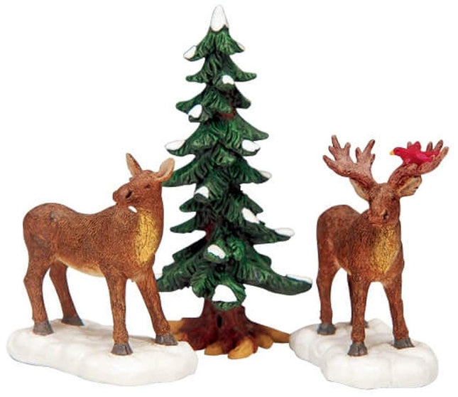 Lemax Village Collection Mr And Mrs Moose Set of 3 #32725