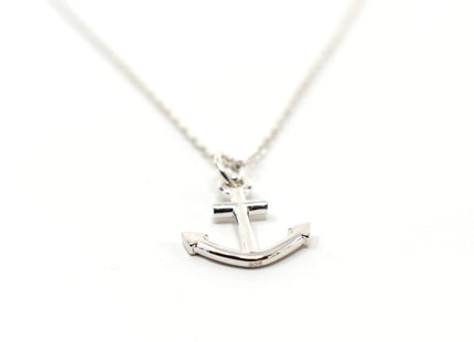 Dote Dainty Anchor Pendant Genuine .925 Sterling Silver Necklace 16-18" Adjustable Chain