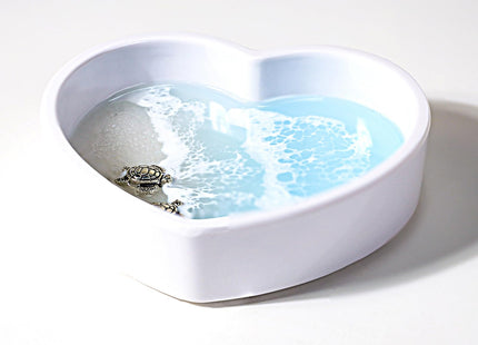 Handmade Resin Ring Dish, Beach Themed Trinket Dish with Couple Sea Turtles