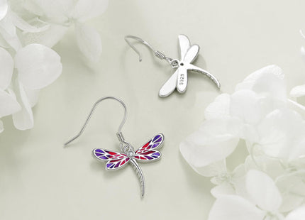 Dragonfly Dangle Earrings for Women Drop Earrings 925 Sterling Silver Dragonfly Jewelry Gifts for Mom Daughter (dragonfly earrings 3)